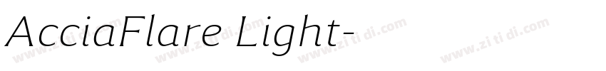AcciaFlare Light字体转换 AcciaFlare Light字体转换